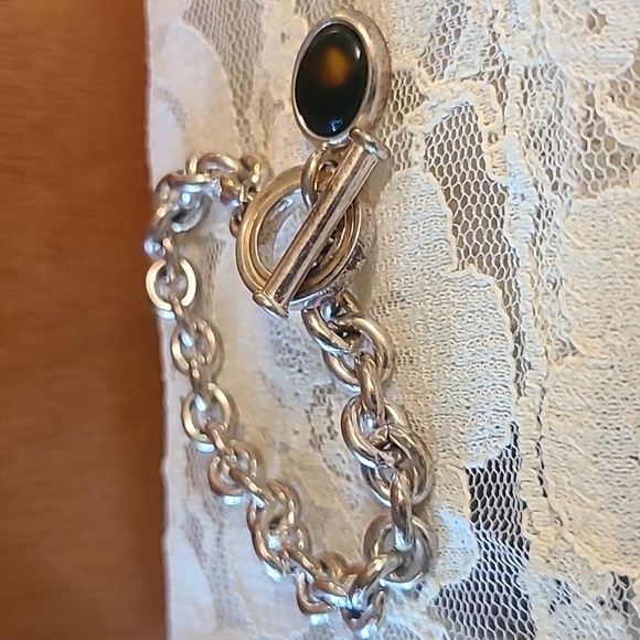 Vintage ralph lauren bracelet silver color With tortoise shell. - Picture 2 of 5